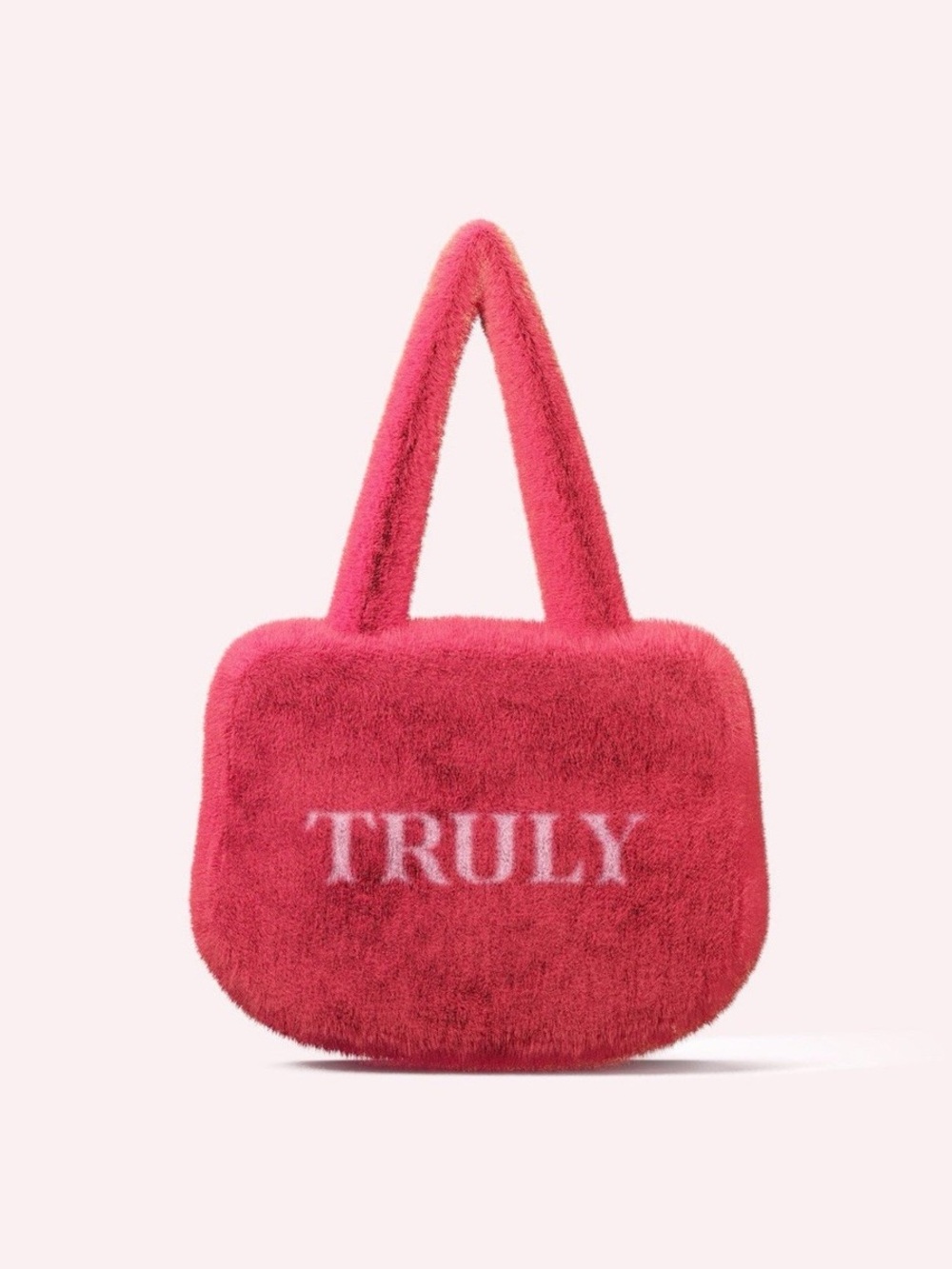 TRULY Pink Fuzzy Bag